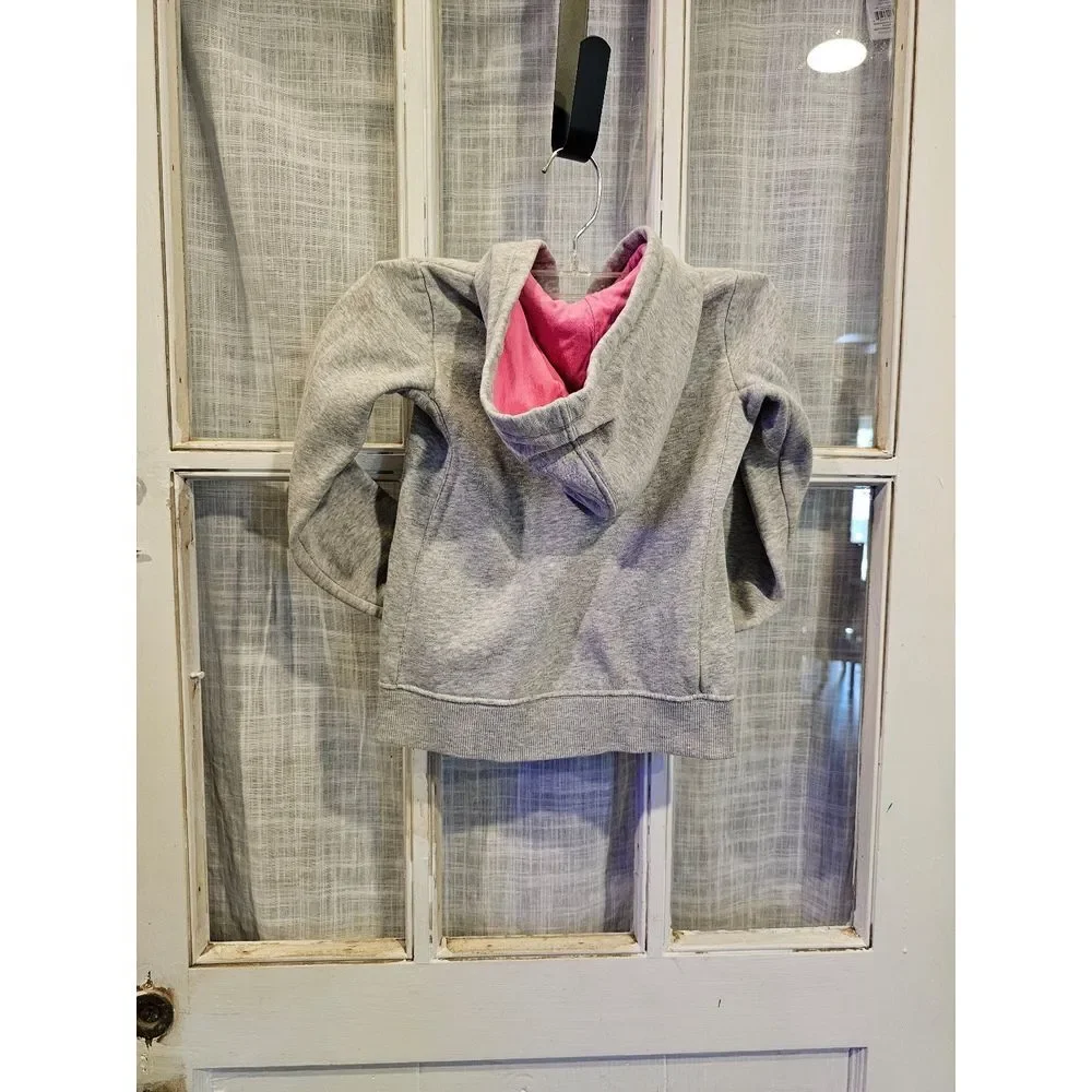 Nike Pink and‎ Gray Zip Up Hooded Jacket